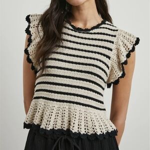 Rails Coen Top NWT -Oatmeal Black - Medium